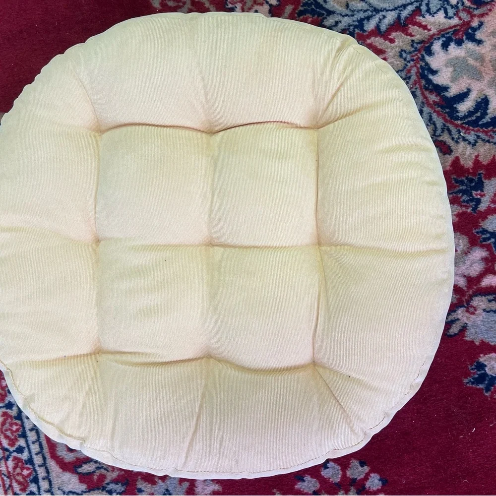 Corduroy mustard Cushion sitting pillow. For humans and pets